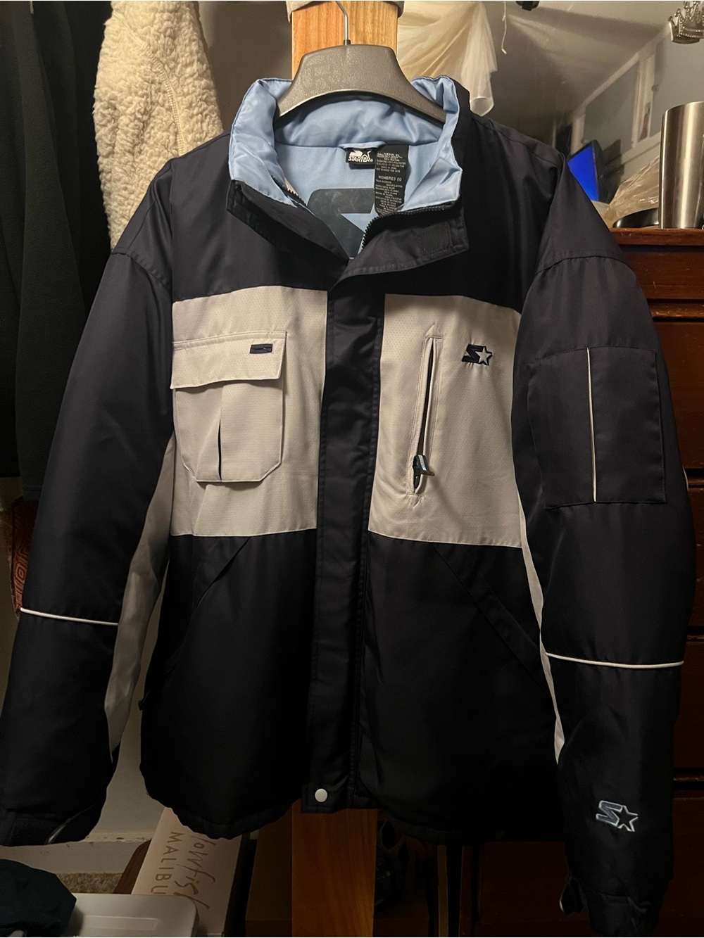 STARTER Black and Light Gray Ski Jacket